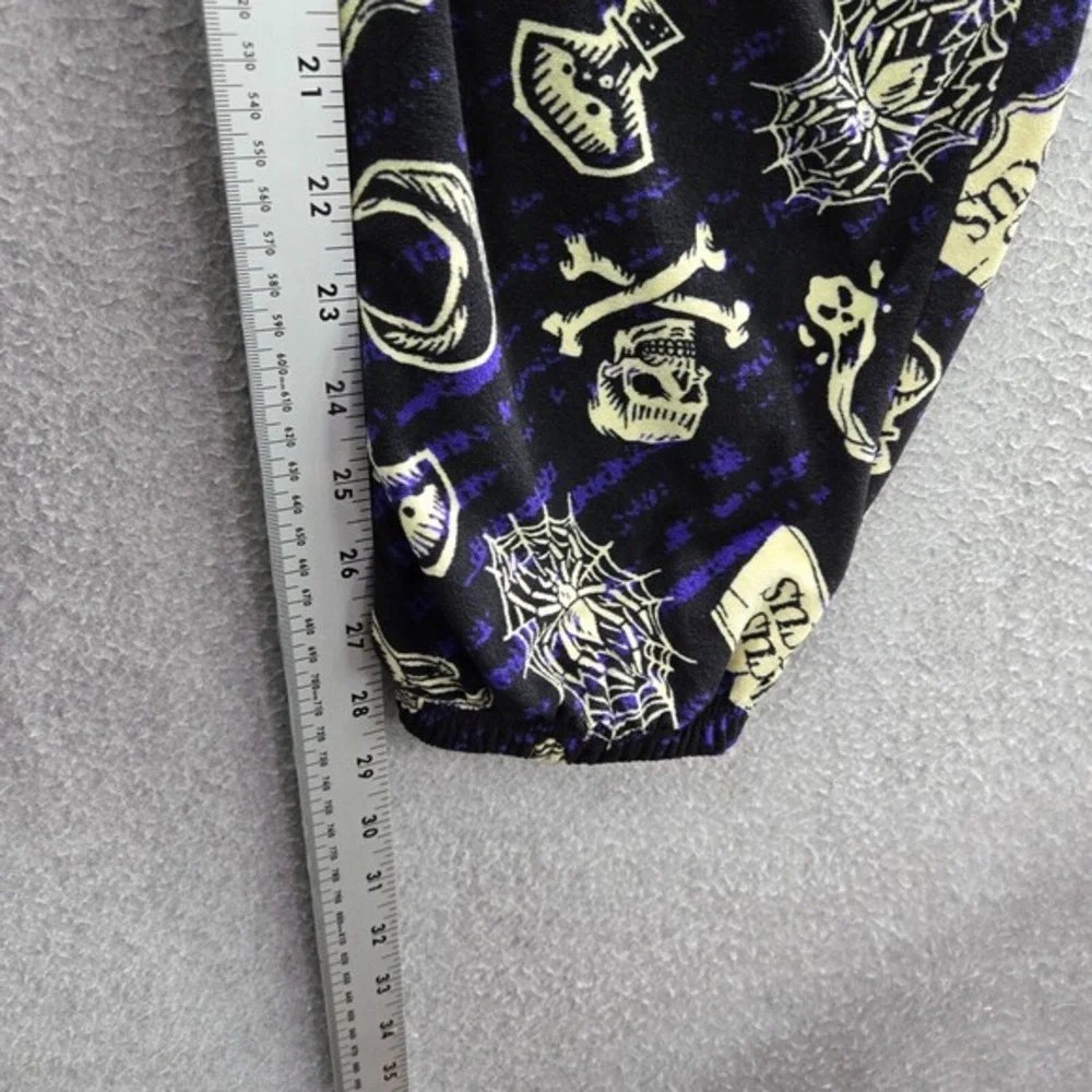 Disney Women Sleepwear XL Blue Hocus Pocus Allover Print Pajama Pants Drawstring